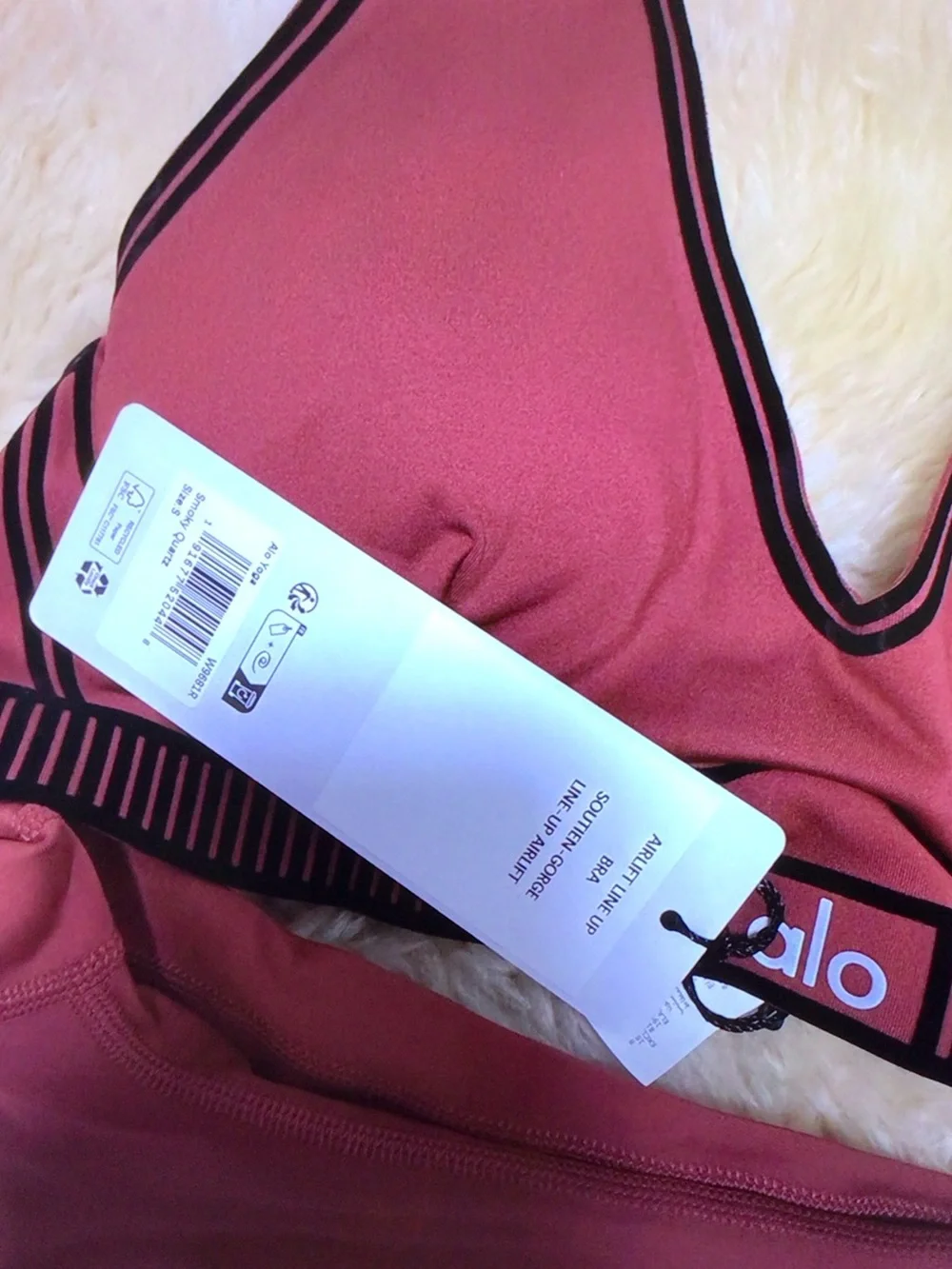 ALO Yoga Set Mauve Sports Bra with Legging Set - Picture 5 of 6